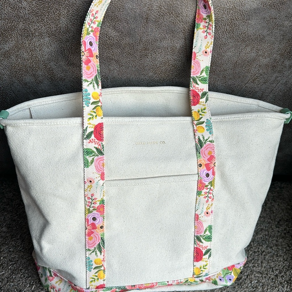 Rifle Paper Co. canvas carryall tote